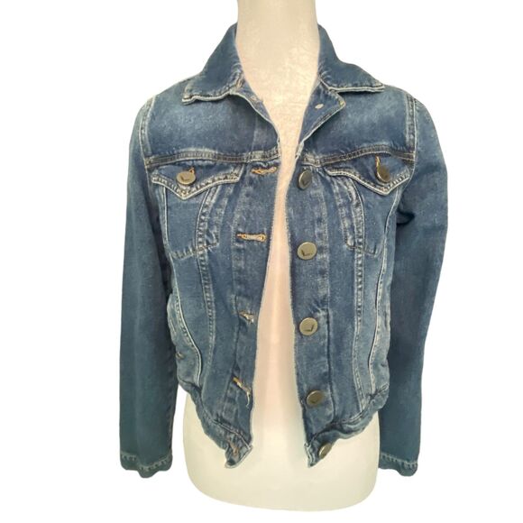 It's Only Rock and Roll Women Denim Jeans Jacket Small - Picture 3 of 11